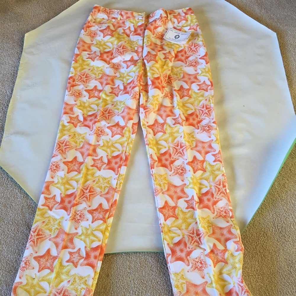 ST JOHN SPORT by Marie Gray STARFISH PANTS 14 NWT